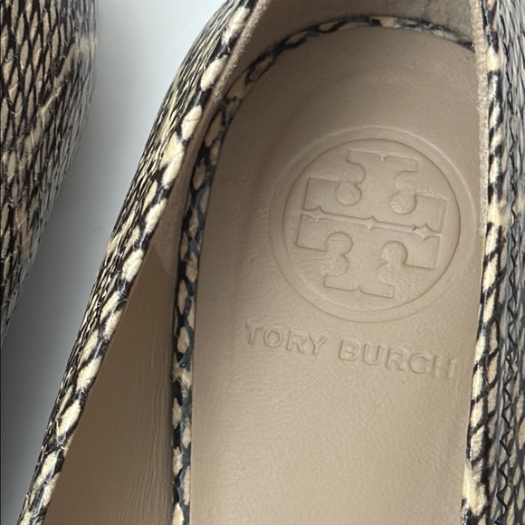 Tory Burch Phyton Embossed Reva Ballet Flats Size 9 1/2 M - Picture 5 of 13